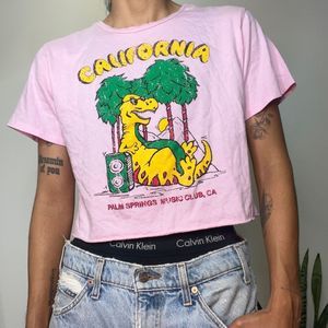 palm springs music club california cropped t-shirt